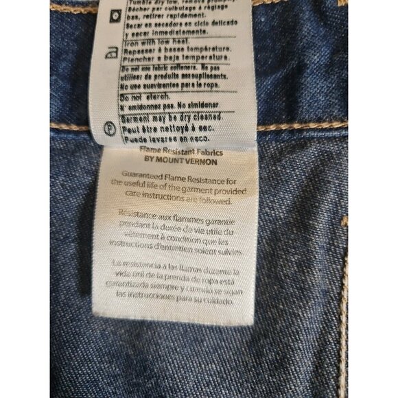 Carhartt Mens Flame Resistant FR Denim Dungaree Jeans Sz 44x32 (42x32) FRB13 DNM - Picture 16 of 16